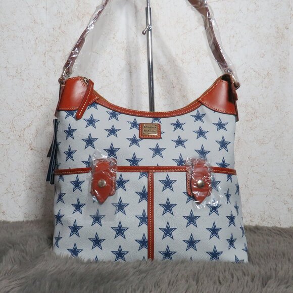Dooney & Bourke NFL Dallas Cowboys Zip Hobo (Grey) - Picture 1 of 6
